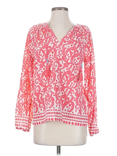 Pre-owned Boden Long Sleeve Blouse In Pink