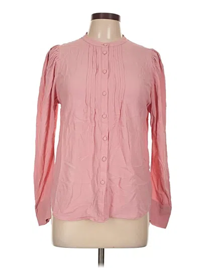 Pre-owned Boden Long Sleeve Blouse In Pink