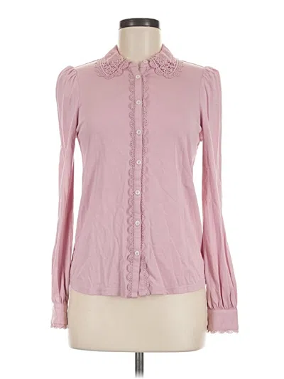 Pre-owned Boden Long Sleeve Blouse In Pink