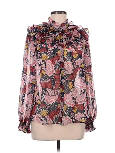 Pre-owned Boden Long Sleeve Blouse In Pink