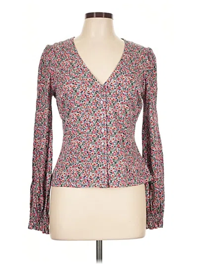 Pre-owned Boden Long Sleeve Blouse In Pink