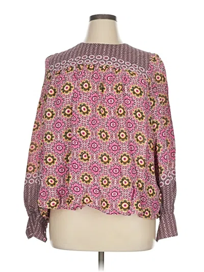 Pre-owned Boden Long Sleeve Blouse In Purple