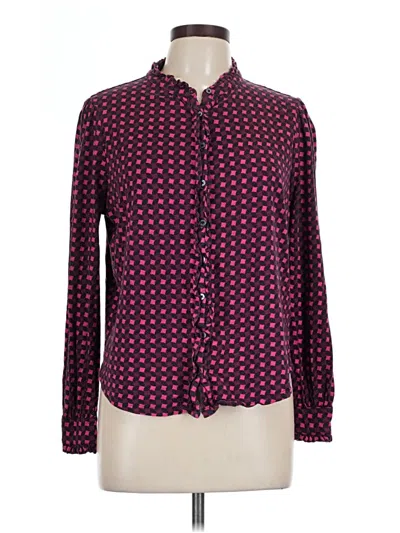 Pre-owned Boden Long Sleeve Blouse In Purple