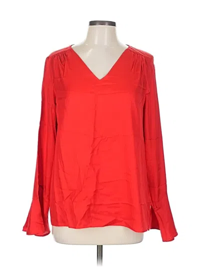 Pre-owned Boden Long Sleeve Blouse In Red
