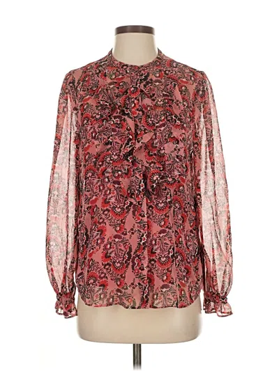 Pre-owned Boden Long Sleeve Blouse In Red
