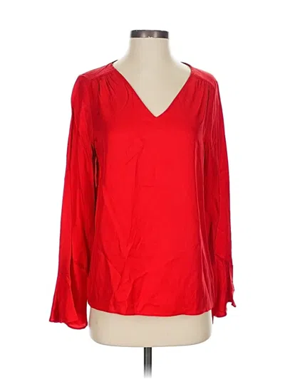Pre-owned Boden Long Sleeve Blouse In Red