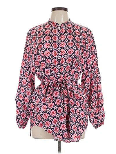 Pre-owned Boden Long Sleeve Blouse In Red