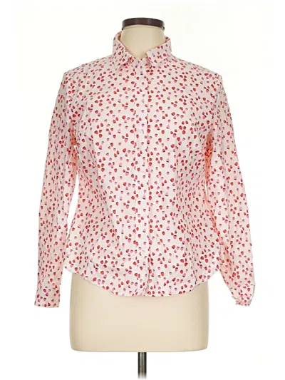 Pre-owned Boden Long Sleeve Blouse In Red
