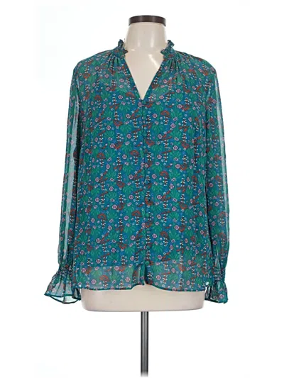 Pre-owned Boden Long Sleeve Blouse In Teal