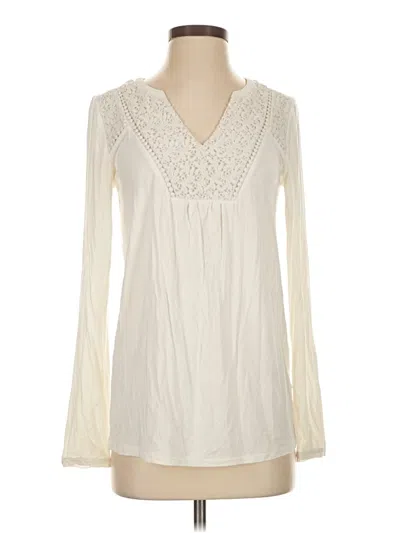 Pre-owned Boden Long Sleeve Blouse In White