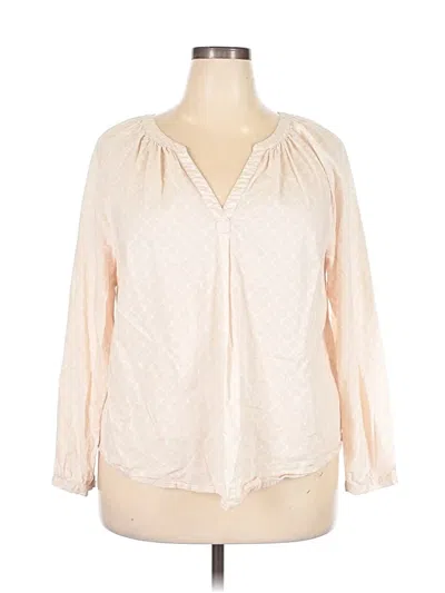 Pre-owned Boden Long Sleeve Blouse In White