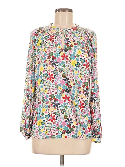 Pre-owned Boden Long Sleeve Blouse In White