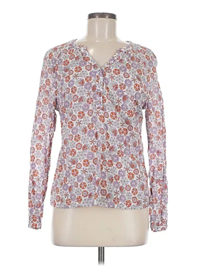 Pre-owned Boden Long Sleeve Blouse In White