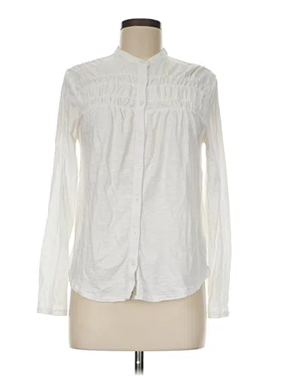Pre-owned Boden Long Sleeve Blouse In White