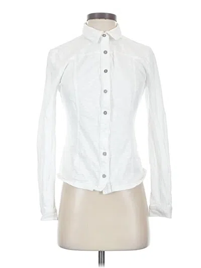 Pre-owned Boden Long Sleeve Blouse In White