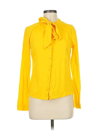 Pre-owned Boden Long Sleeve Blouse In Yellow