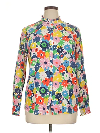 Pre-owned Boden Long Sleeve Blouse In Yellow