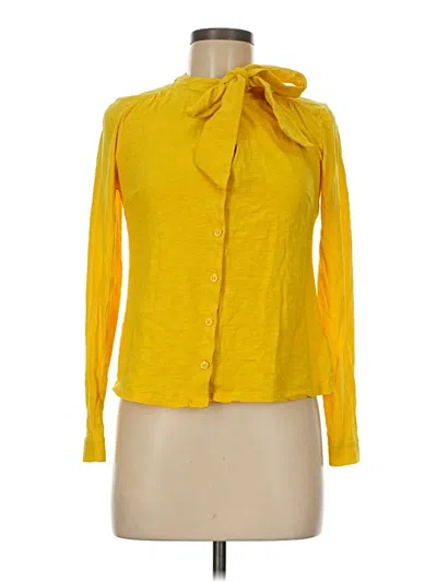 Pre-owned Boden Long Sleeve Blouse In Yellow