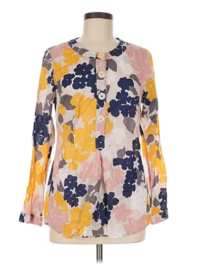 Pre-owned Boden Long Sleeve Blouse In Yellow