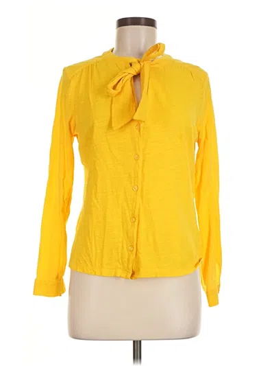 Pre-owned Boden Long Sleeve Blouse In Yellow