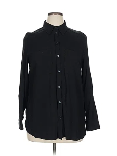 Pre-owned Boden Long Sleeve Button Down Shirt In Black