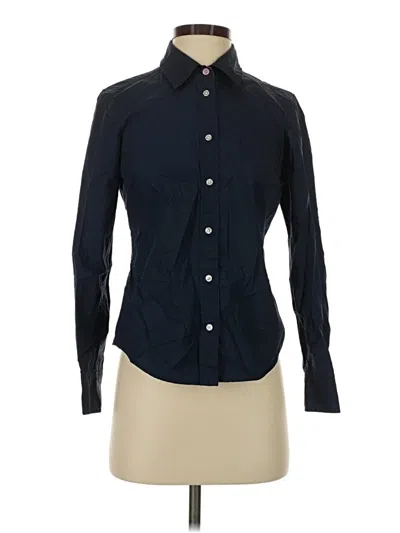 Pre-owned Boden Long Sleeve Button Down Shirt In Black