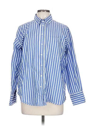 Pre-owned Boden Long Sleeve Button Down Shirt In Blue