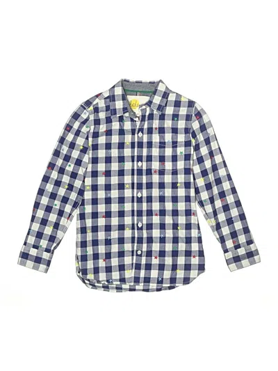 Pre-owned Boden Kids' Long Sleeve Button Down Shirt In Blue