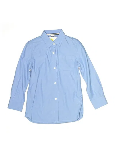 Pre-owned Boden Kids' Long Sleeve Button Down Shirt In Blue