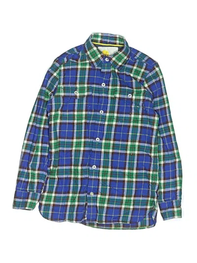 Pre-owned Boden Kids' Long Sleeve Button Down Shirt In Blue