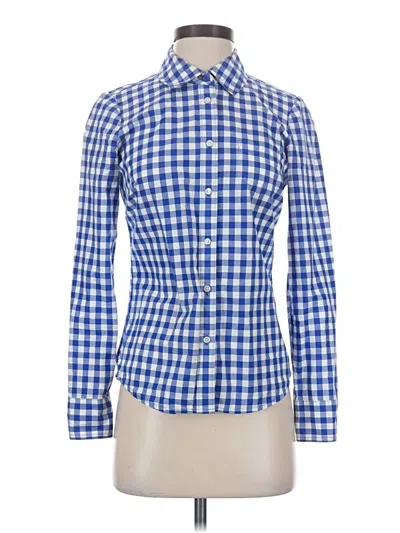 Pre-owned Boden Long Sleeve Button Down Shirt In Blue