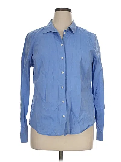 Pre-owned Boden Long Sleeve Button Down Shirt In Blue
