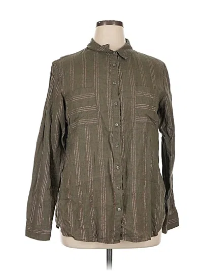 Pre-owned Boden Long Sleeve Button Down Shirt In Brown