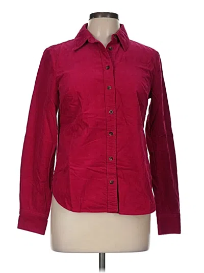 Pre-owned Boden Long Sleeve Button Down Shirt In Burgundy