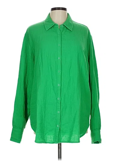 Pre-owned Boden Long Sleeve Button Down Shirt In Green