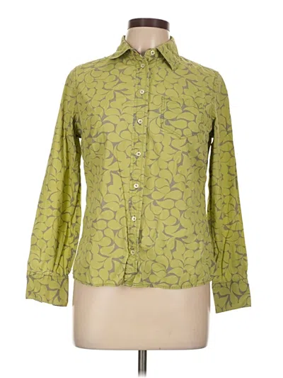Pre-owned Boden Long Sleeve Button Down Shirt In Green