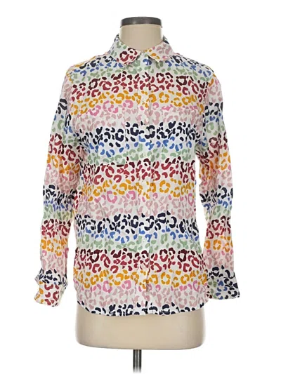 Pre-owned Boden Long Sleeve Button Down Shirt In Ivory