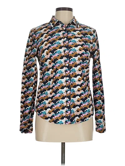 Pre-owned Boden Long Sleeve Button Down Shirt In Ivory