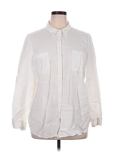 Pre-owned Boden Long Sleeve Button Down Shirt In Ivory