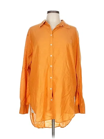 Pre-owned Boden Long Sleeve Button Down Shirt In Orange