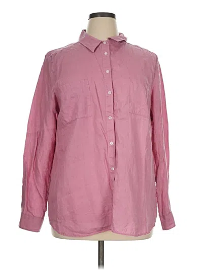 Pre-owned Boden Long Sleeve Button Down Shirt In Pink