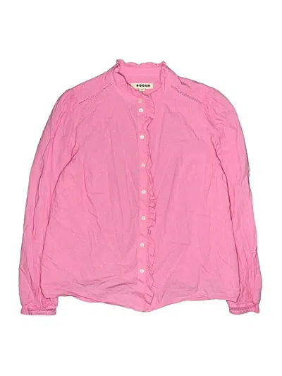 Pre-owned Boden Kids' Long Sleeve Button Down Shirt In Pink