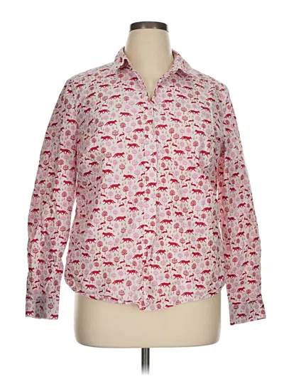 Pre-owned Boden Long Sleeve Button Down Shirt In Red