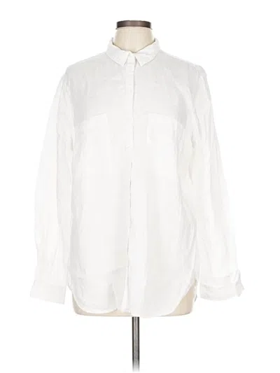 Pre-owned Boden Long Sleeve Button Down Shirt In White