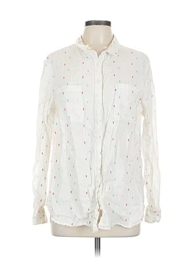 Pre-owned Boden Long Sleeve Button Down Shirt In White