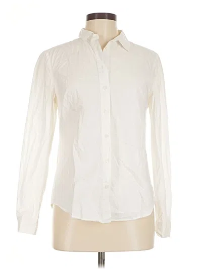 Pre-owned Boden Long Sleeve Button Down Shirt In White