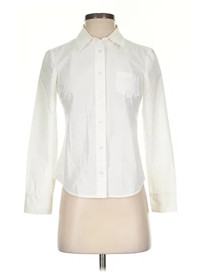 Pre-owned Boden Long Sleeve Button Down Shirt In White