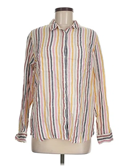 Pre-owned Boden Long Sleeve Button Down Shirt In White