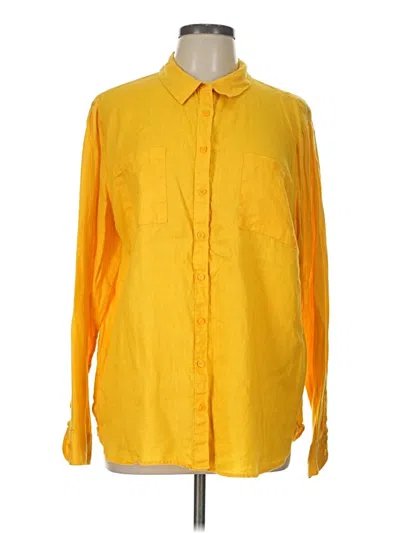 Pre-owned Boden Long Sleeve Button Down Shirt In Yellow