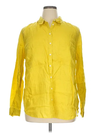 Pre-owned Boden Long Sleeve Button Down Shirt In Yellow